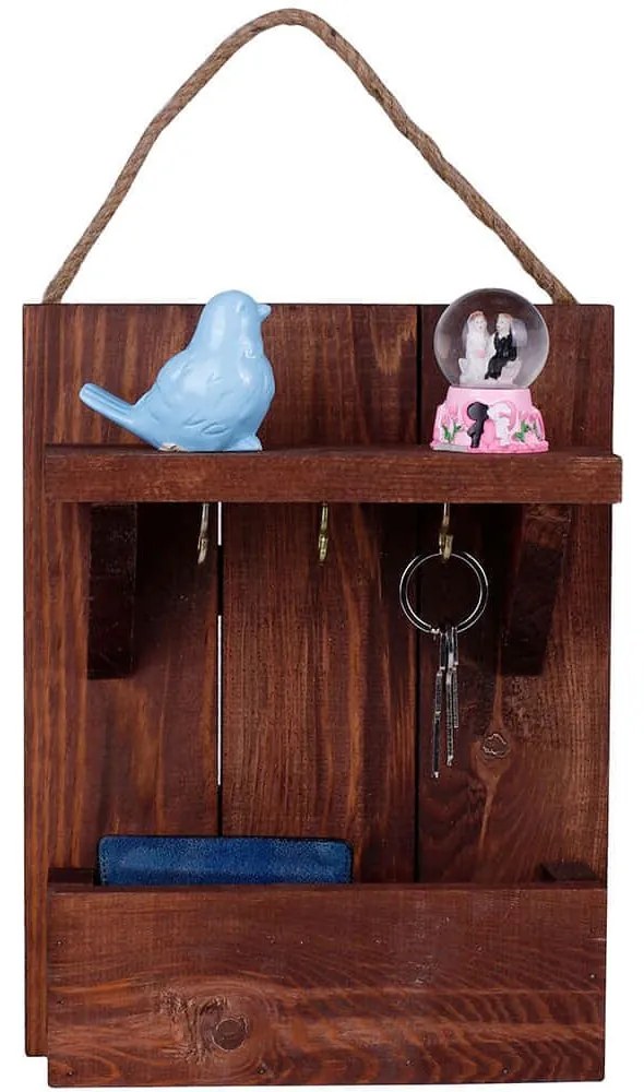 Κλειδοθήκη 281MST2308 24x8x31cm Walnut Aberto Design Ξύλο