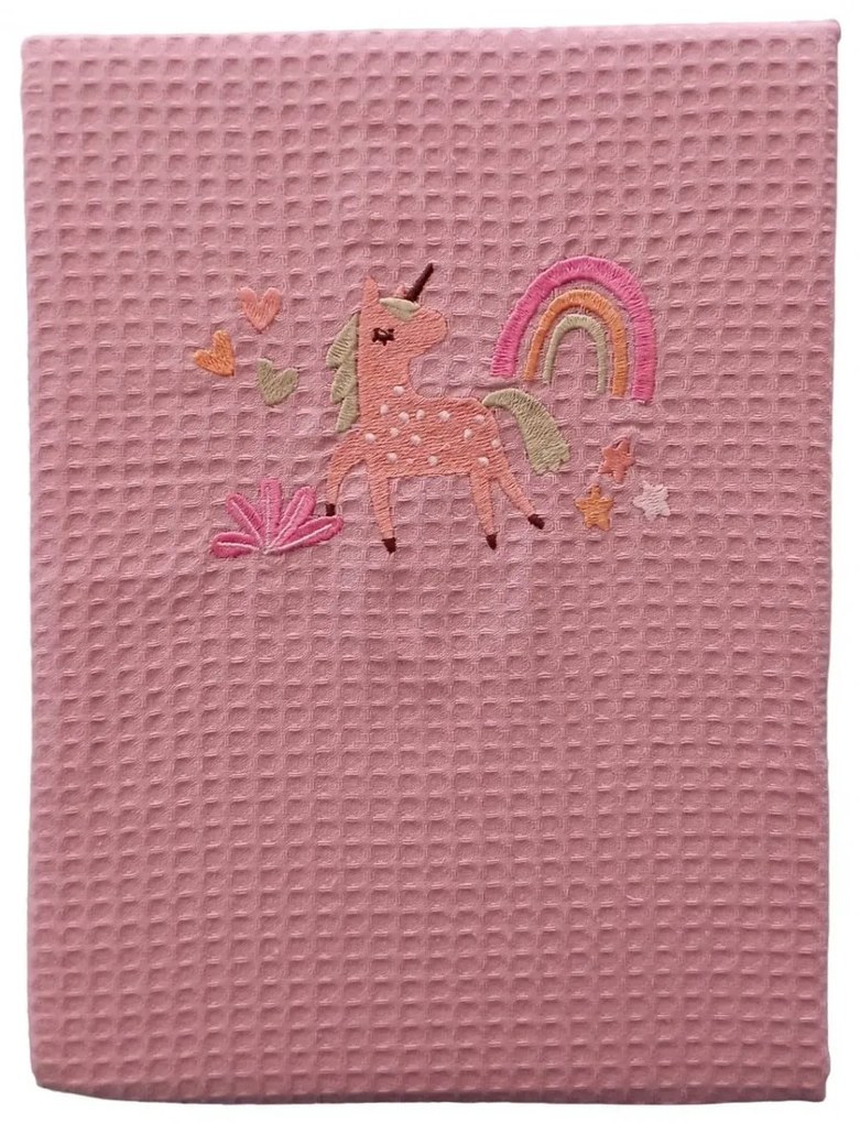 ΚΟΥΒΕΡΤΑ ΠΙΚΕ ΚΟΥΝΙΑΣ 110X140 ADAM HOME UNICORN PINK