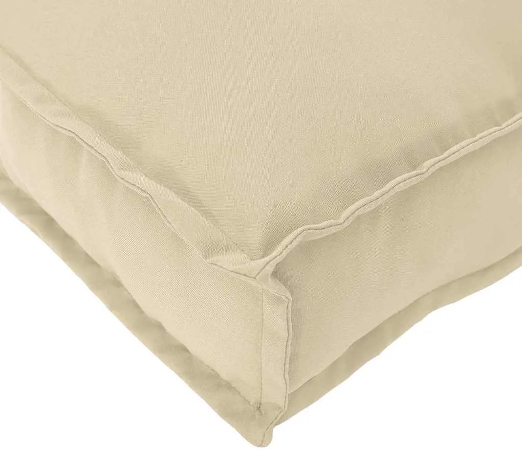 vidaXL Σετ Μαξιλαριών Πάγου 2 pcs Μπεζ 120 x 40 x 8 εκ Ύφασμα Οξφόρδης