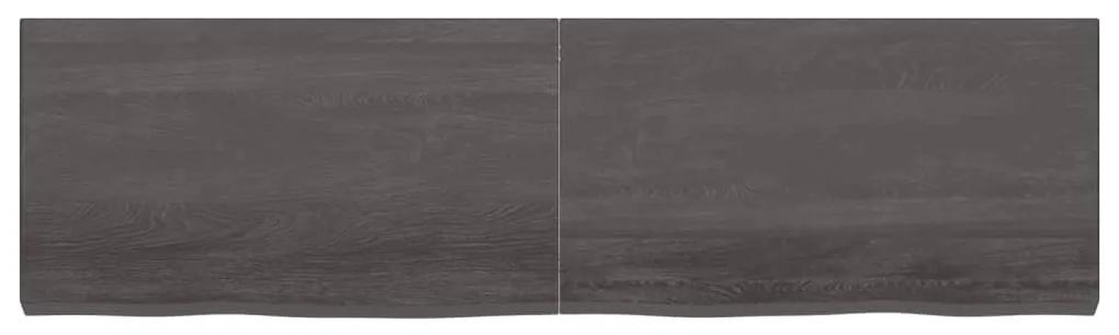 vidaXL Ράφι Τοίχου Σκούρο Καφέ 180x50x(2-6) εκ. Επεξ. Μασίφ Ξύλο Δρυός