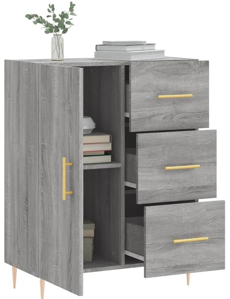 vidaXL Ντουλάπι Γκρι Sonoma 69,5 x 34 x 90 εκ. από Επεξεργασμένο Ξύλο