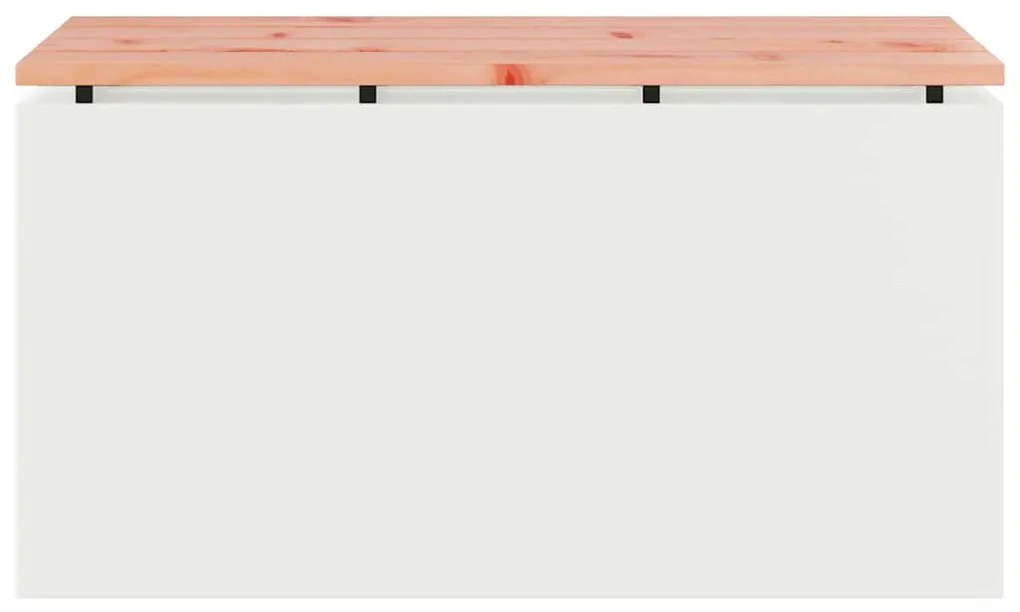 vidaXL Παγκάκι κήπου Λευκό 80 x 40 x 43 εκ Ατσάλι