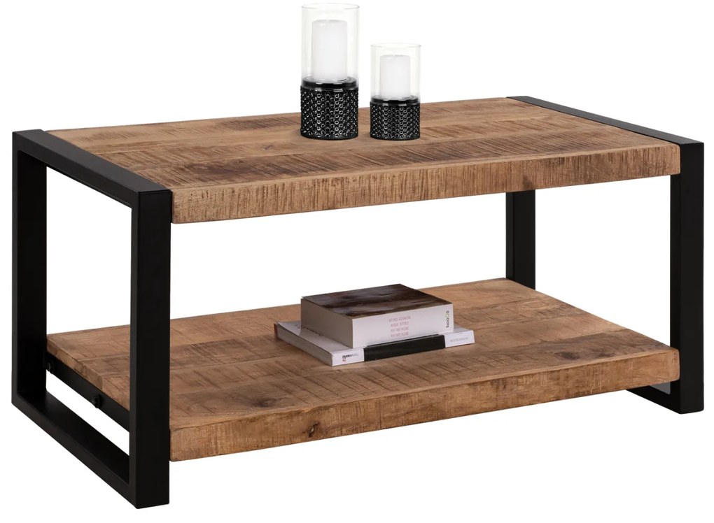 ΤΡΑΠΕΖΙ ΣΑΛΟΝΙΟΥ GATLIN HM8486.11 ΑΠΟ ΜΑΣΙΦ ΞΥΛΟ MANGO 100x45x45,5Υ εκ.