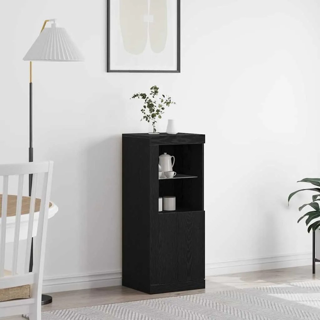 vidaXL Πλαϊνό γραφείο Μαύρο 41 x 37 x 100 εκ Επεξεργασμένο ξύλο