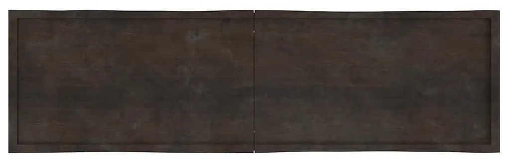 vidaXL Επιφ Τραπεζιού Αν Καφέ 220x60x(2-6)εκ.Ακατέργ. Μασίφ Ξύλο Δρυός