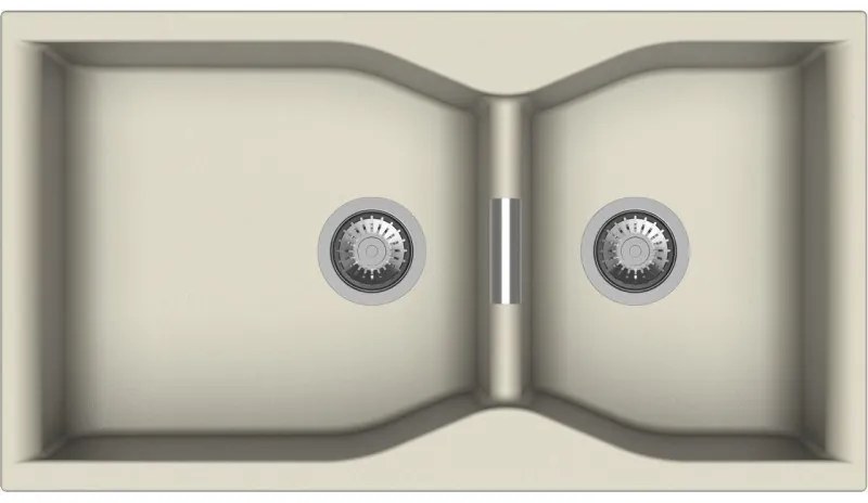 Macart Harmony Ένθετος η Υποένθετος Γρανιτένιος Νεροχύτης Colorado (Εκρού) 80cm x 50cm ΝΕ02002008