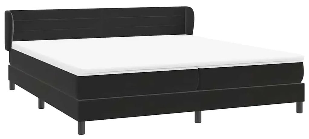 vidaXL Box Spring Κρεβάτι με στρώματα Μαύρο 180x210 cm Velvet