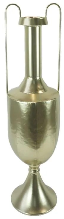 Διακοσμητικό βάζο Dion Inart μέταλλο σε χρυσή απόχρωση 19.7x19.1x73.7εκ 19.7x19.1x73.7 εκ.