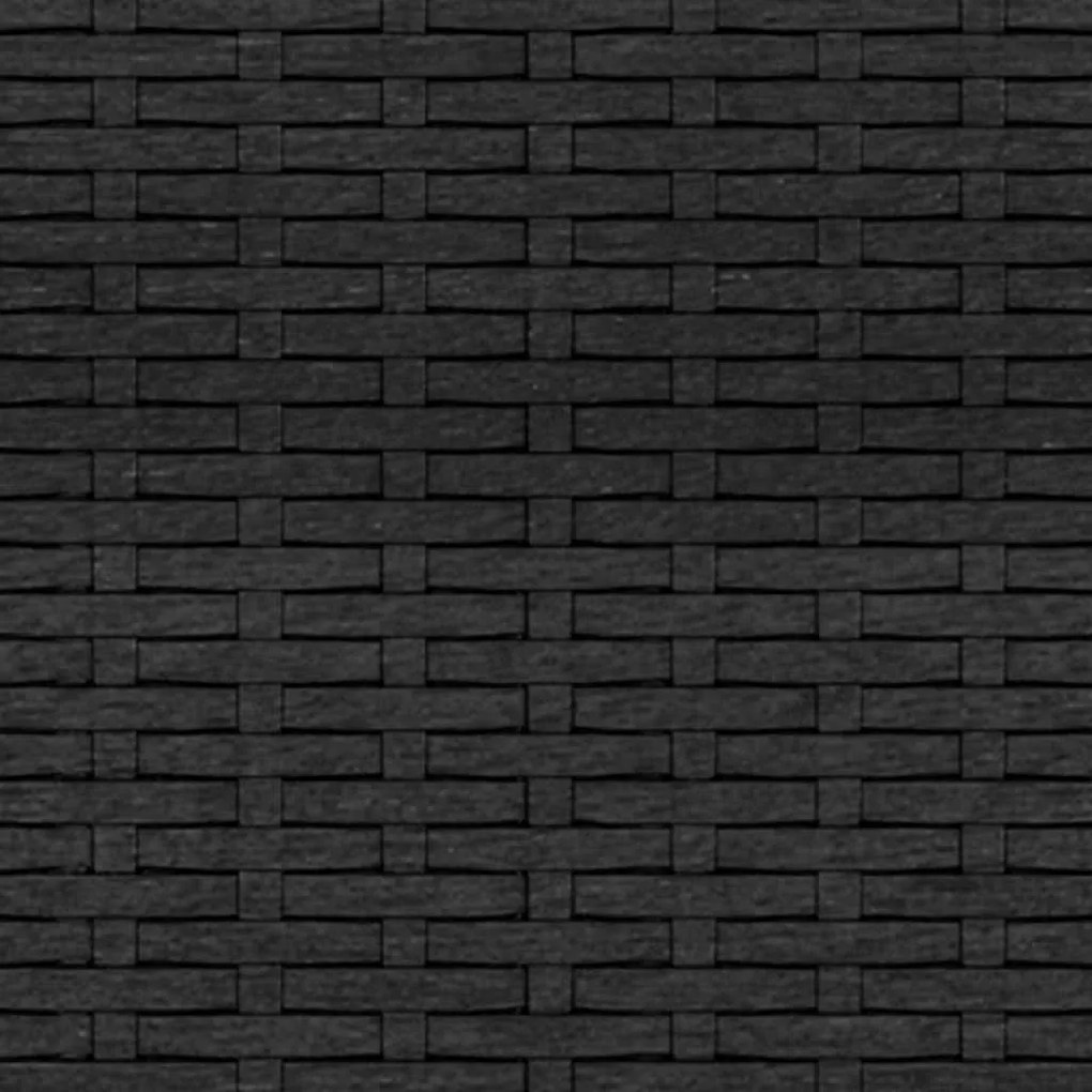 vidaXL Καναπές Κήπου Τριθέσιος Μαύρος από Συνθετικό Ρατάν με Μαξιλάρια