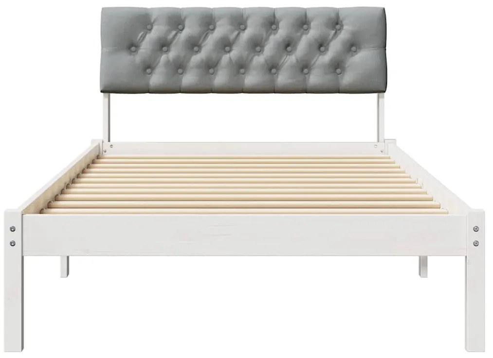 vidaXL Σκελετός Κρεβατιού Λευκό και ανοιχτό γκρι 100 x 200 cm