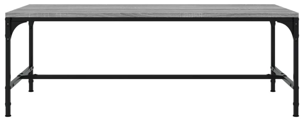 Τραπεζάκι Σαλονιού Γκρι Sonoma 80x50x35 εκ.Επεξεργασμένο Ξύλο - Γκρι