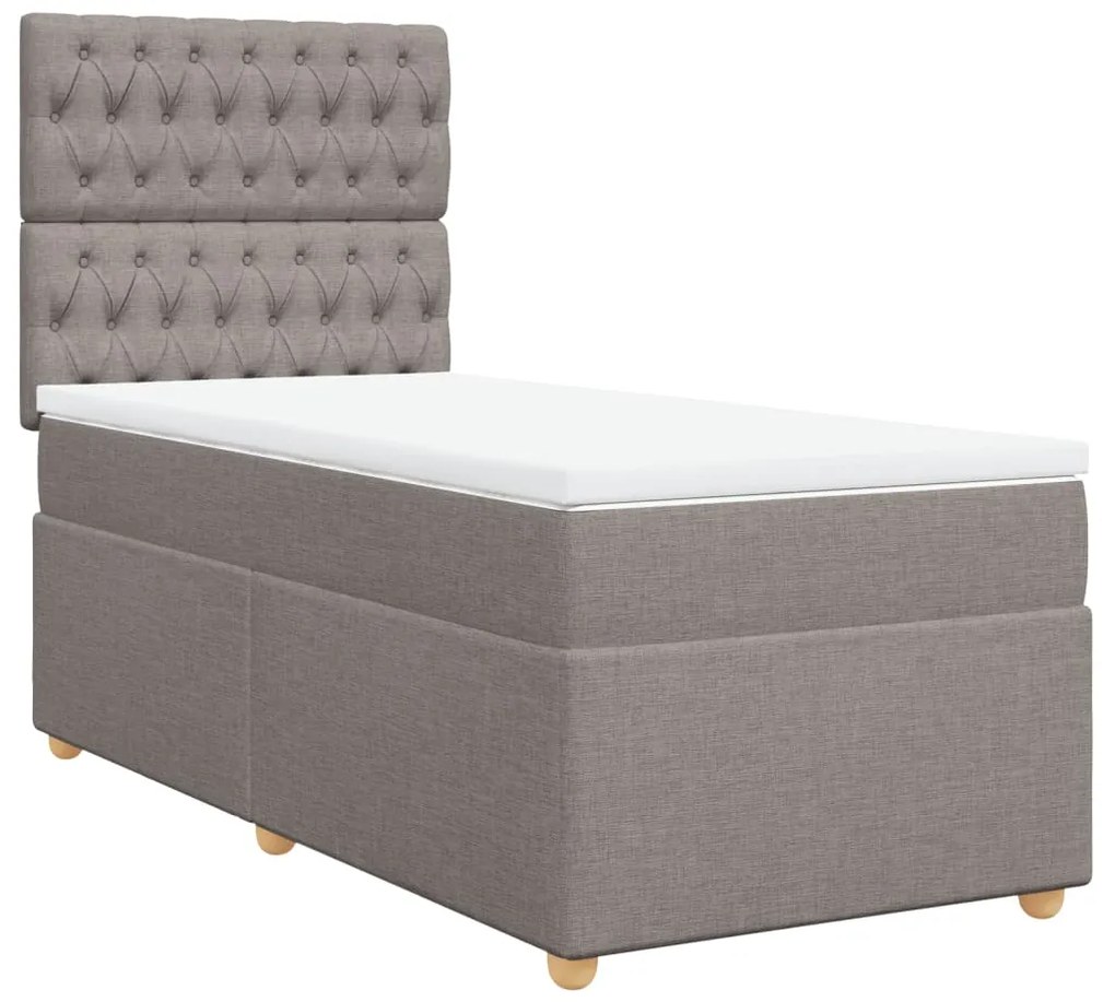 ΚΡΕΒΑΤΙ BOXSPRING ΜΕ ΣΤΡΩΜΑ TAUPE 90X200 ΕΚ. ΥΦΑΣΜΑΤΙΝΟ 3293474