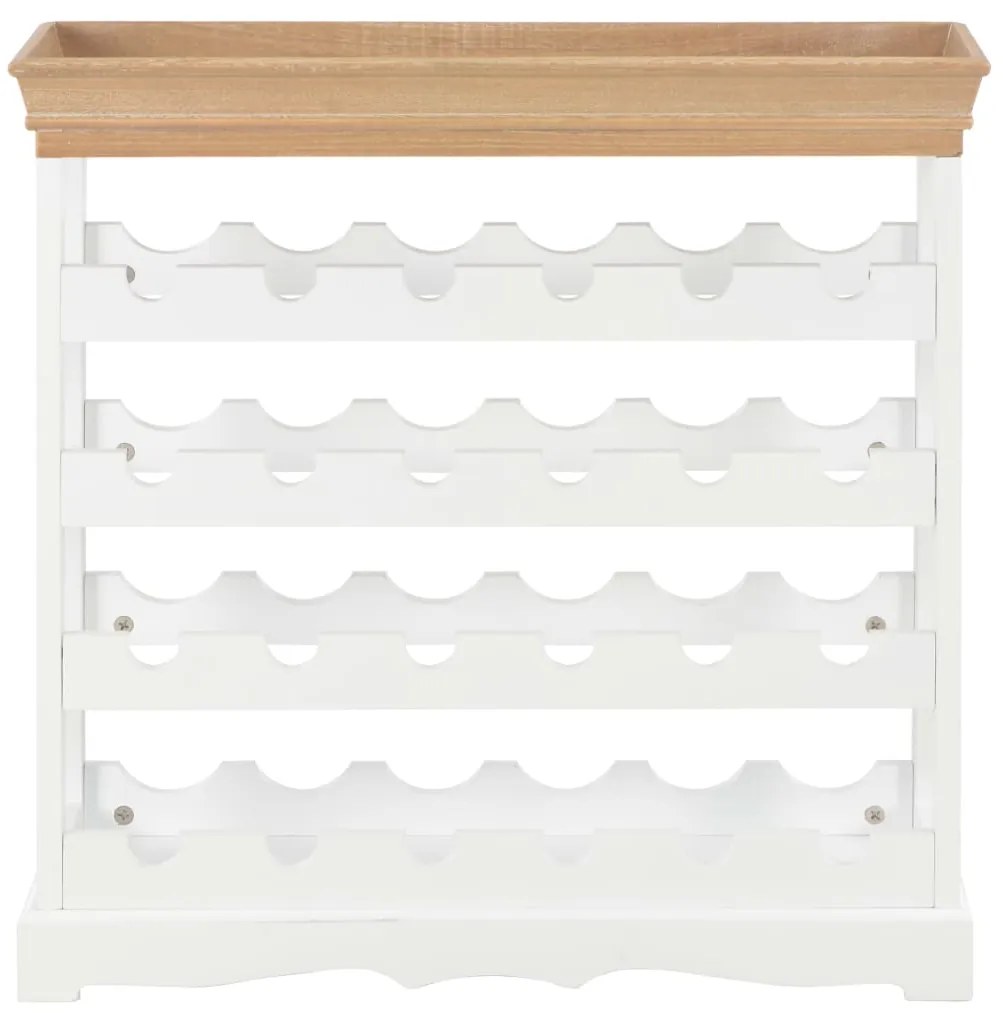 vidaXL Κάβα Κρασιών Λευκή 70 x 22,5 x 70,5 εκ. από MDF
