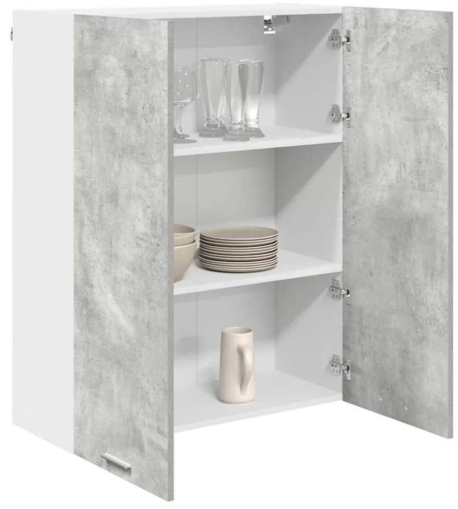 vidaXL Κρεμαστό ντουλάπι με πόρτα Σκυρόδεμα Γκρι 80 x 31 x 100 εκ.