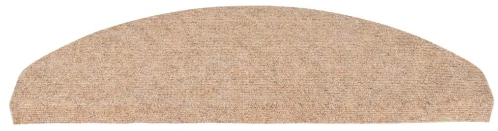 vidaXL Πατάκια Σκάλας Αυτοκόλλητα 30 τεμ. Μπεζ 65 x 22,5 x 3,5 εκ.