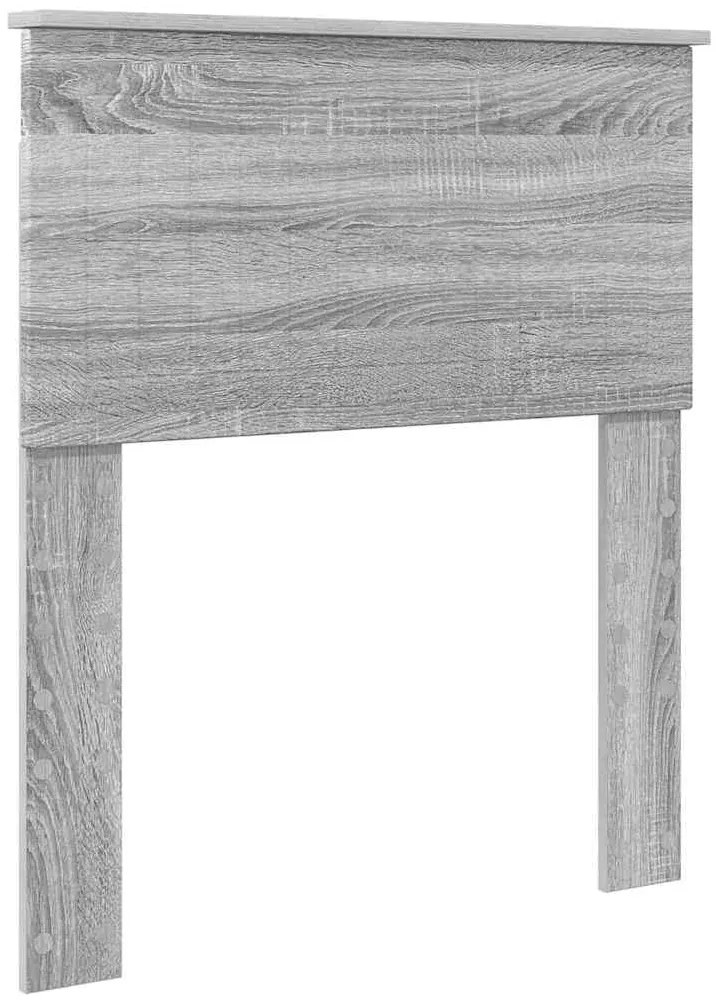 vidaXL Κεφαλάρι με κεφαλάρι Γκρίζο Σονομα 75 cm Επεξεργασμένο ξύλο