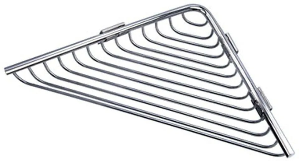 Γωνιακή Ραφιέρα Μπάνιου Reti 9636 21x21cm Chrome Karag Ανοξείδωτο Ατσάλι