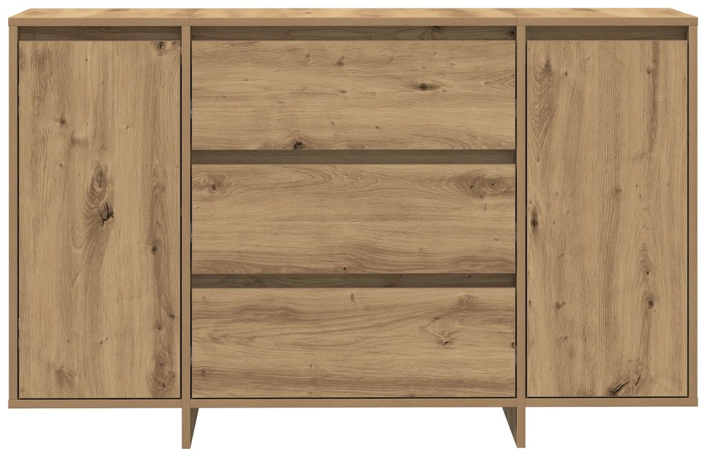 vidaXL Πλευρικός Ράφτης Artisan Δρυς 120x41x75 εκ. Επεξεργασμένο Ξύλο