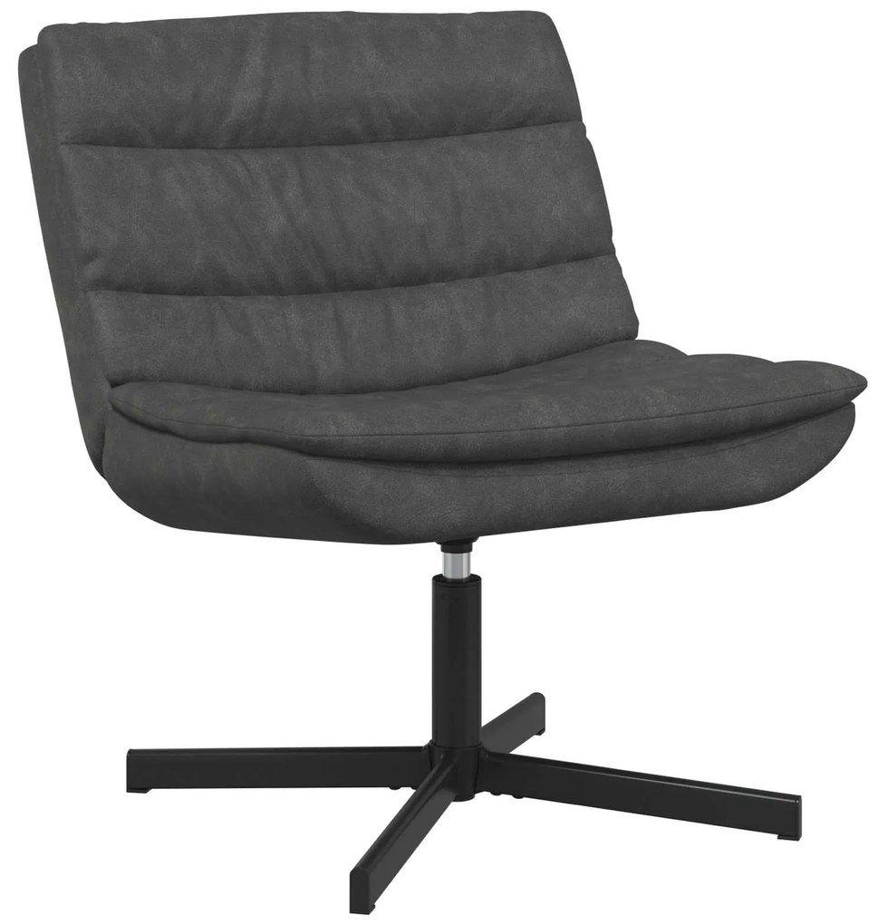 Περιστρεφόμενη καρέκλα Μαύρο 63 x 75 x 76 εκ Αντίκα PU