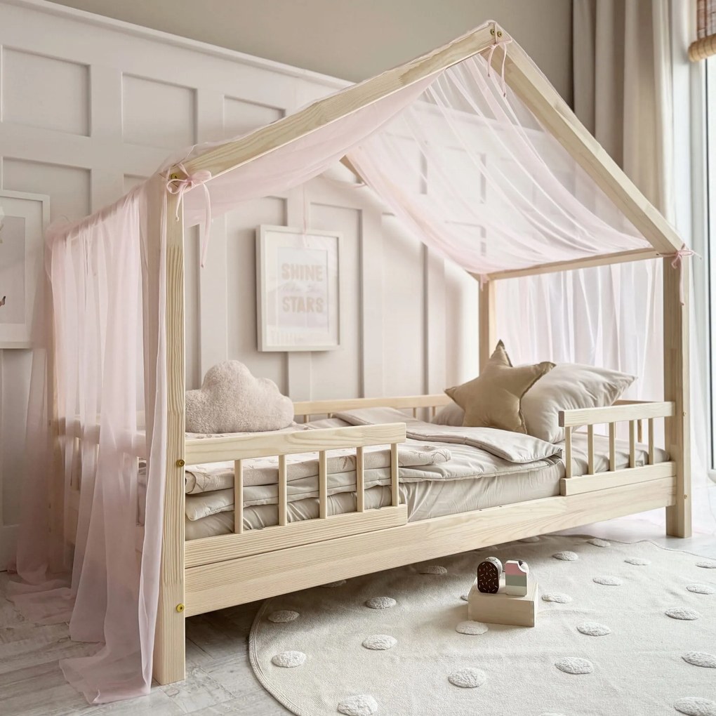 Κουρτίνα Οροφής House Bed  Pink Voile  Luletto