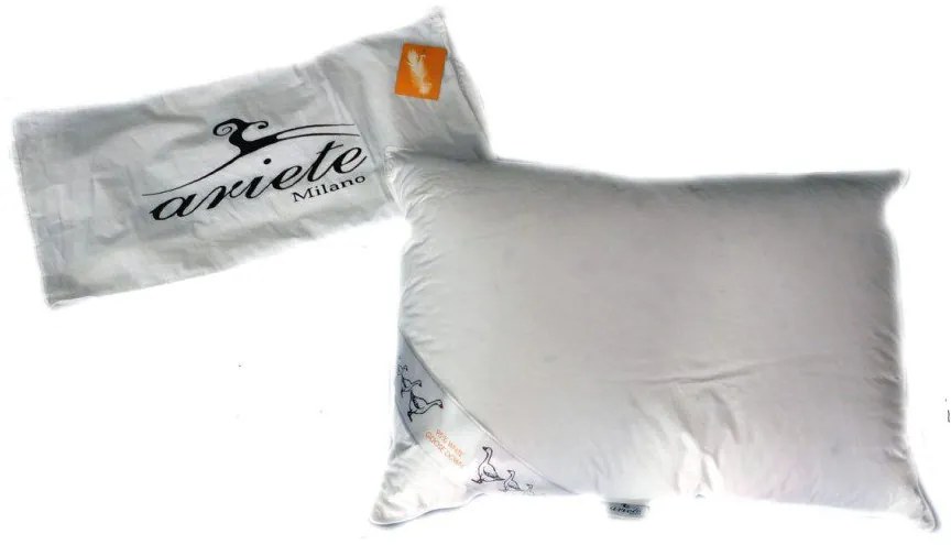 Ariete Casa Ανατομικό Πουπουλένιο Μαξιλάρι Ύπνου Βαμβακερό 233 TC 50×70 Λευκό
