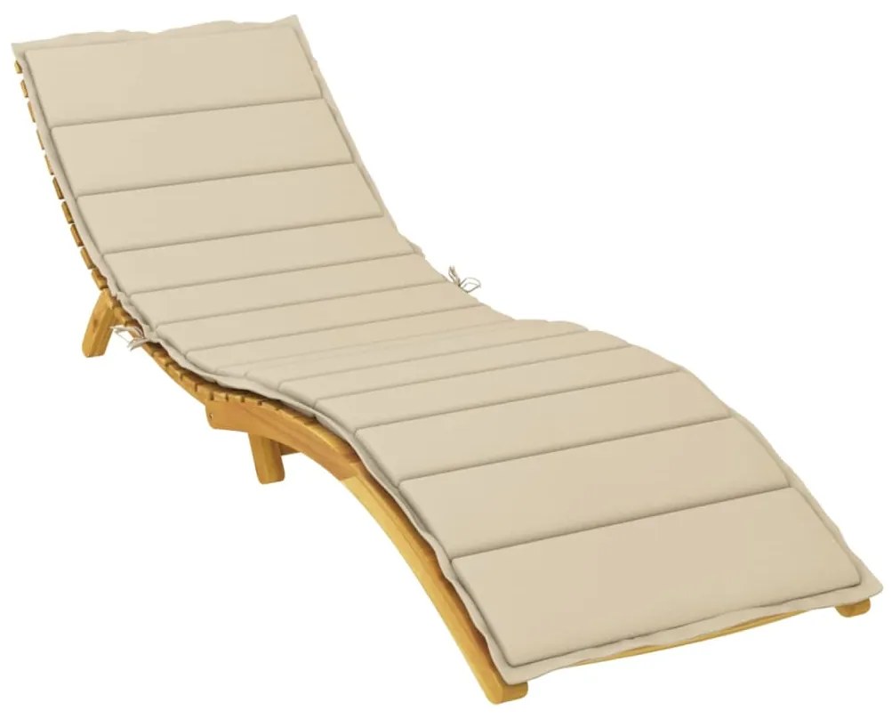 vidaXL Μαξιλάρι Ξαπλώστρας Μπεζ 200 x 60 x 3 εκ. από Ύφασμα Oxford