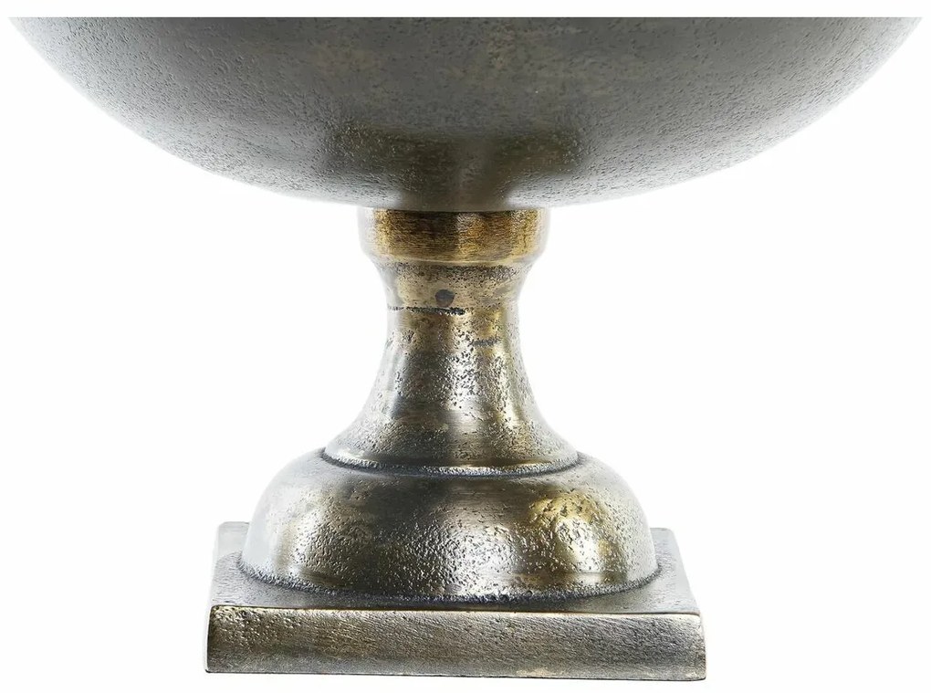 Κεντρικό Τραπεζιού DKD Home Decor Χρυσό Ασημί Αλουμίνιο 25 x 25 x 19 cm (x2)