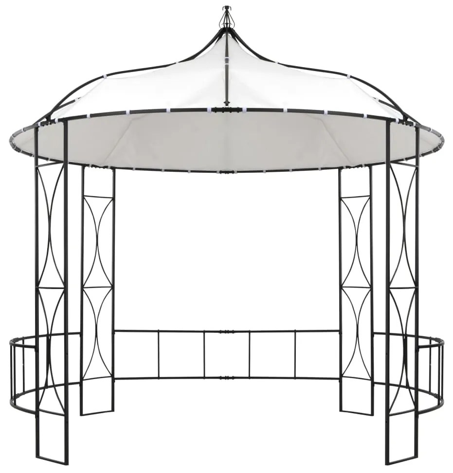 vidaXL Κιόσκι Στρογγυλό Λευκό 300 x 290 εκ.