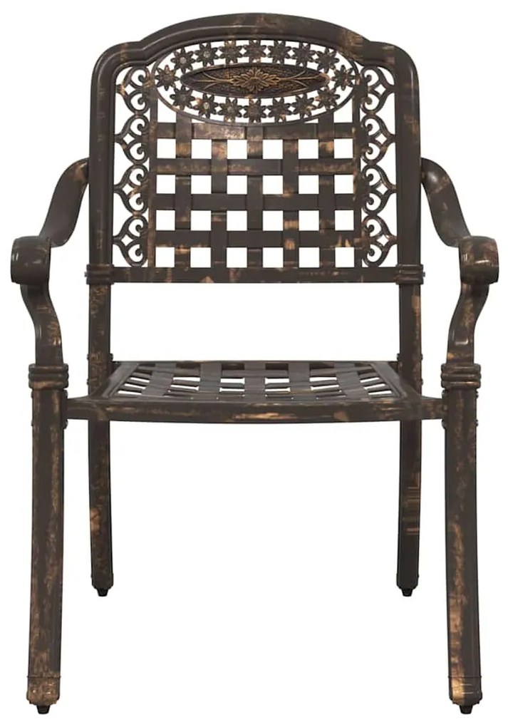 vidaXL Καρέκλα Κήπου 2 pcs Μπρονζέ 55 x 56.5 x 91εκ Αλουμίνιο