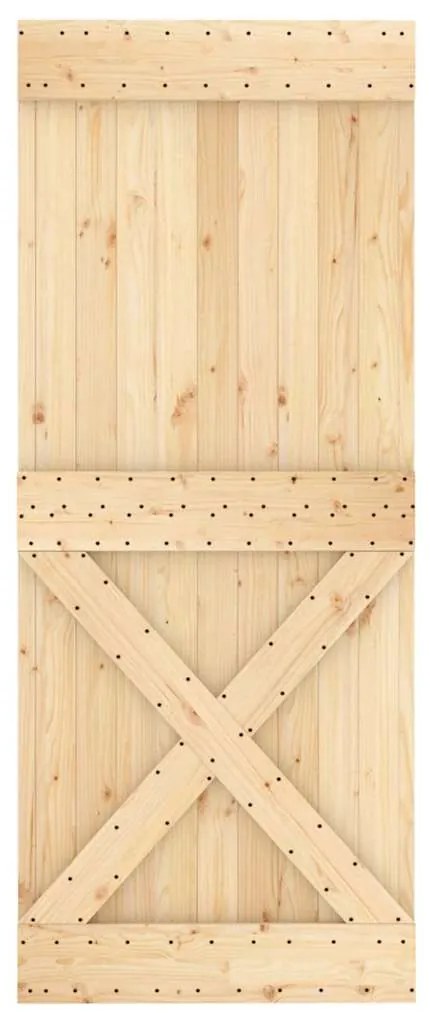 vidaXL Πόρτα NARVIK 85 x 210 εκ. από Μασίφ Ξύλο Πεύκου