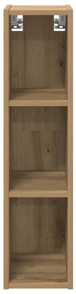vidaXL Κρεμαστό ντουλάπι με αποθήκευση Artisan Oak 20 x 29,5 x 80 εκ.