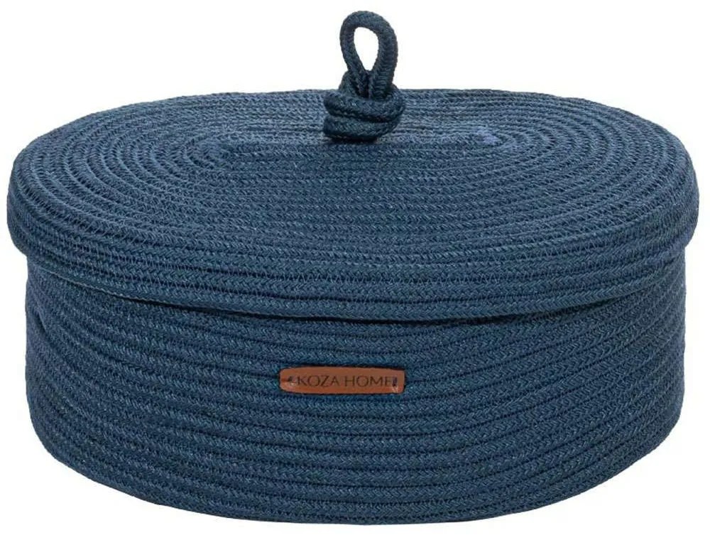 Καλάθι Αποθήκευσης 937ELT1129 34x25x50cm Navy Blue Aberto Design Cotton