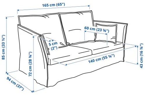 BACKSÄLEN διθέσιος καναπές 293.931.77