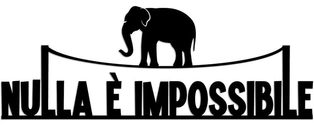 Διακοσμητικό Τοίχου Nulla E Impossible 891TNL3505 60x20cm Black Wallity Μέταλλο