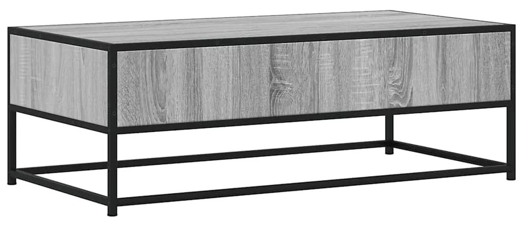 vidaXL Τραπεζάκι Σαλονιού Γκρι Sonoma 100x50x35 εκ. Επεξ. Ξύλο/Μέταλλο