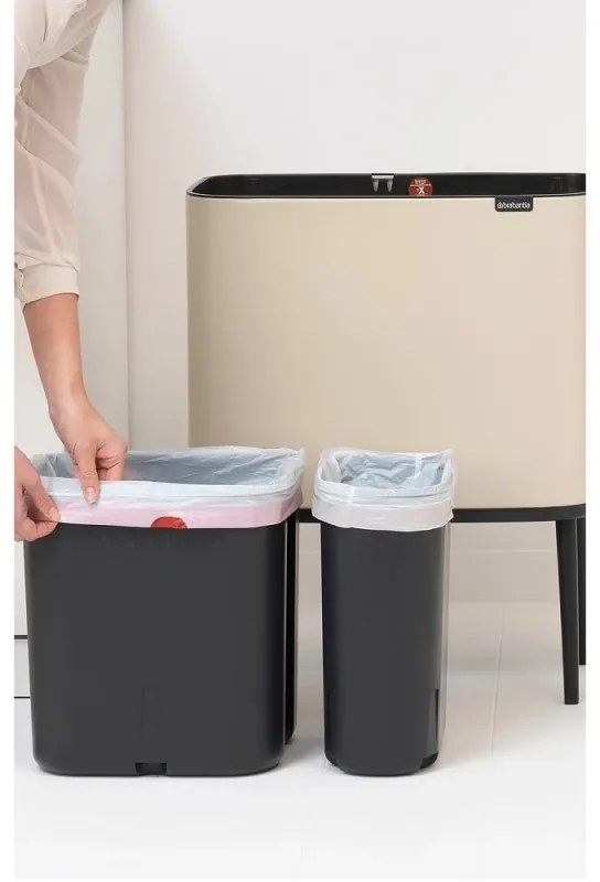 Brabantia Bo Touch 1005547, 11+23 l, Ομαλός και αθόρυβος βρασμός, άνοιγμα Golam, Μπεζ