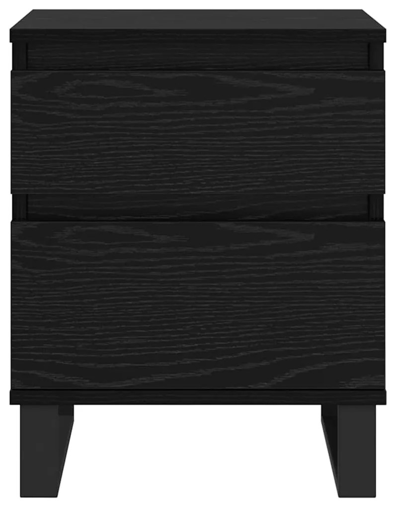 vidaXL Κομοδίνο Μαύρη Οξυά 40 x 35 x 50 εκ. Επεξεργασμένο ξύλο