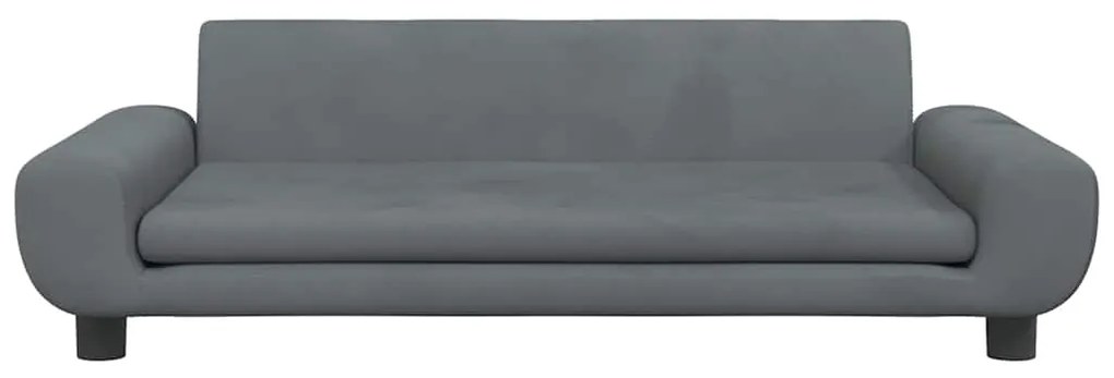 vidaXL Καναπές Παιδικός Σκούρο Γκρι 100 x 54 x 33 εκ. από Βελούδο