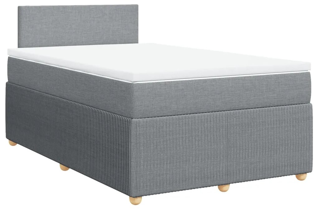 ΚΡΕΒΑΤΙ BOXSPRING ΜΕ ΣΤΡΩΜΑ ΑΝΟΙΧΤΟ ΓΚΡΙ 120X200 ΕΚ. ΥΦΑΣΜΑΤΙΝΟ 3289716