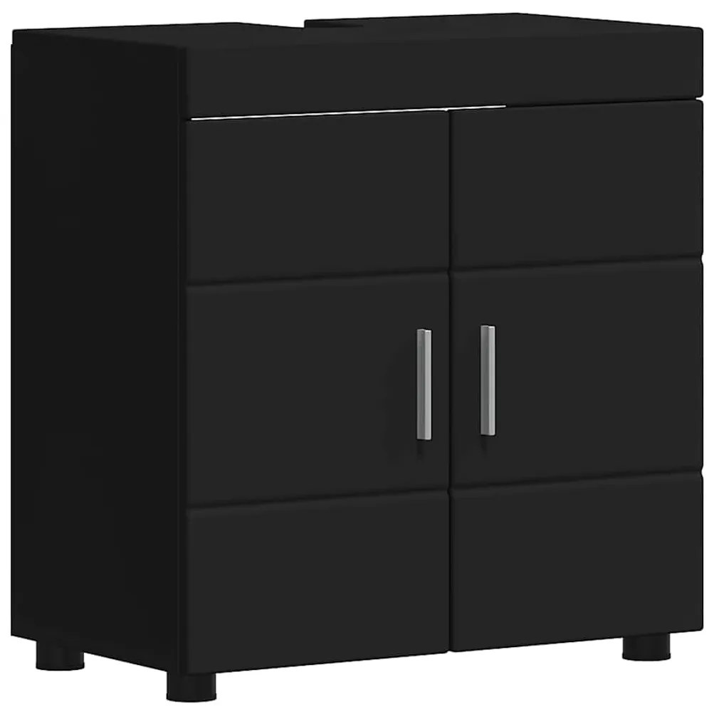 vidaXL Σετ Ντουλαπιών Μπάνιου TULUM Μαύρο 60 x 34 x 63 εκ