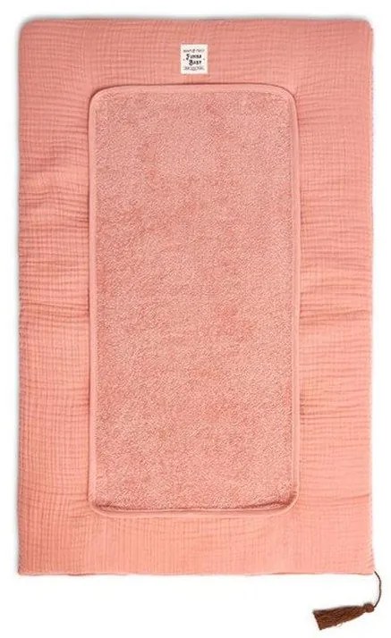 Αλλαξιέρα Βρεφική Μουσελίνα Coral Pink Funna Baby 50x80cm Bamboo, Cotton
