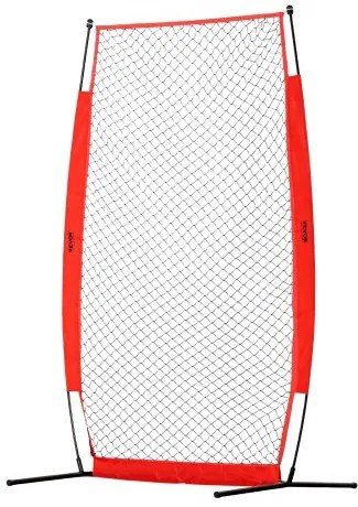 VEVOR I Screen Baseball for Batting Cage, 7x4 ft Baseball & Softball Safety Screen, Body Protector Portable Batting Screen with Carry Bag & Ground Stakes, Baseball Pitching Net for Pitchers Protection