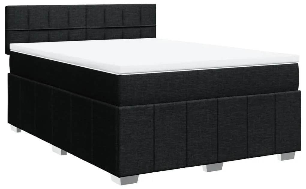 ΚΡΕΒΑΤΙ BOXSPRING ΜΕ ΣΤΡΩΜΑ ΜΑΥΡΟ 160X200 ΕΚ. ΥΦΑΣΜΑΤΙΝΟ 3287121