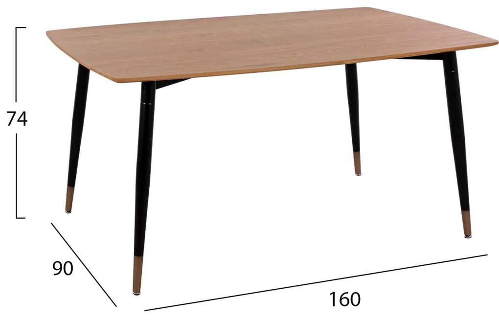 ΣΕΤ ΤΡΑΠΕΖΑΡΙΑΣ 5ΤΜΧ JOLIE HM11198.08 MDF TOP-ΒΕΛΟΥΔΟ ΜΠΛΕ & ΜΕΤΑΛΛΟ ΜΑΥΡΟ