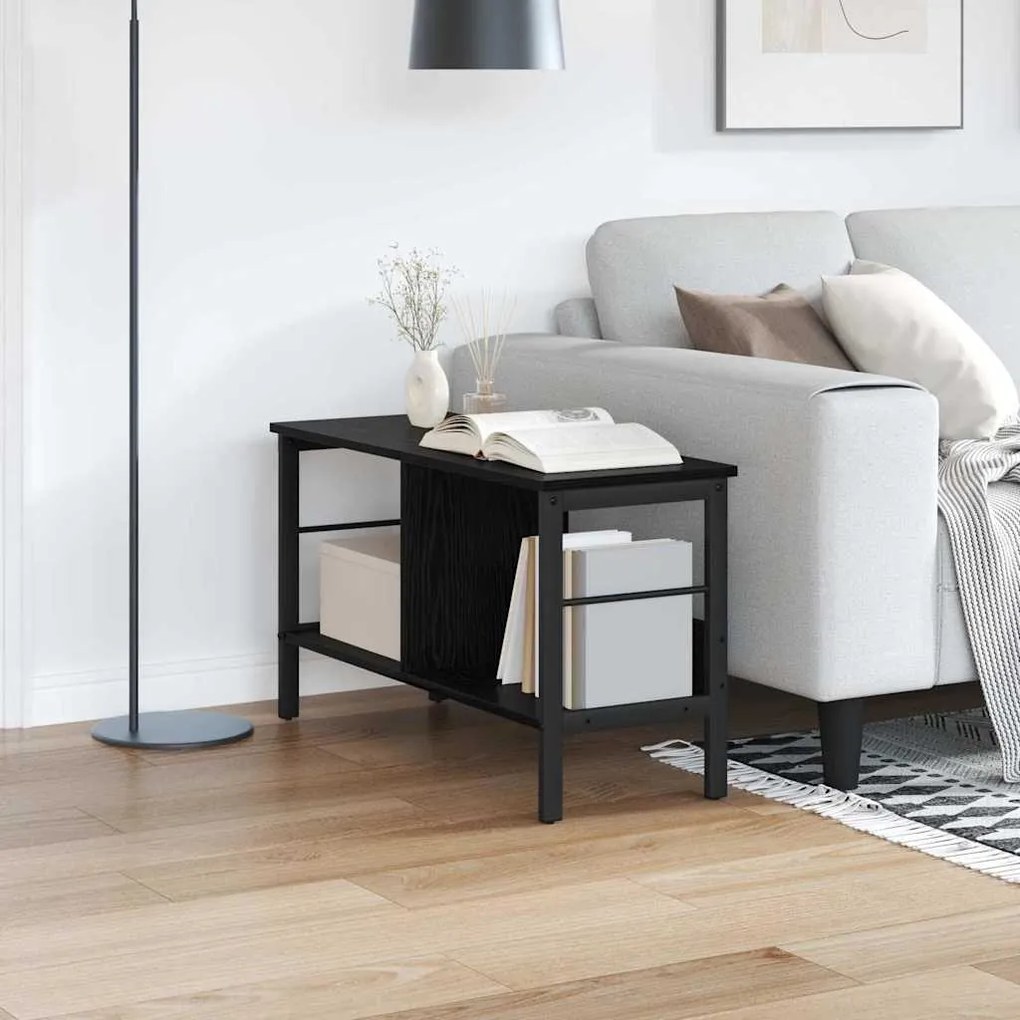 Ράφι Βιβλίων Μαύρη Οξυά 82 x 32 x 47 εκ. Επεξεργασμένο ξύλο