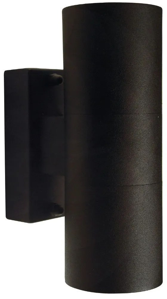 Φωτιστικό Τοίχου Tin Double 21279903 11,5x17cm 2xGU10 35W IP54 Black Nordlux Metal, Glass