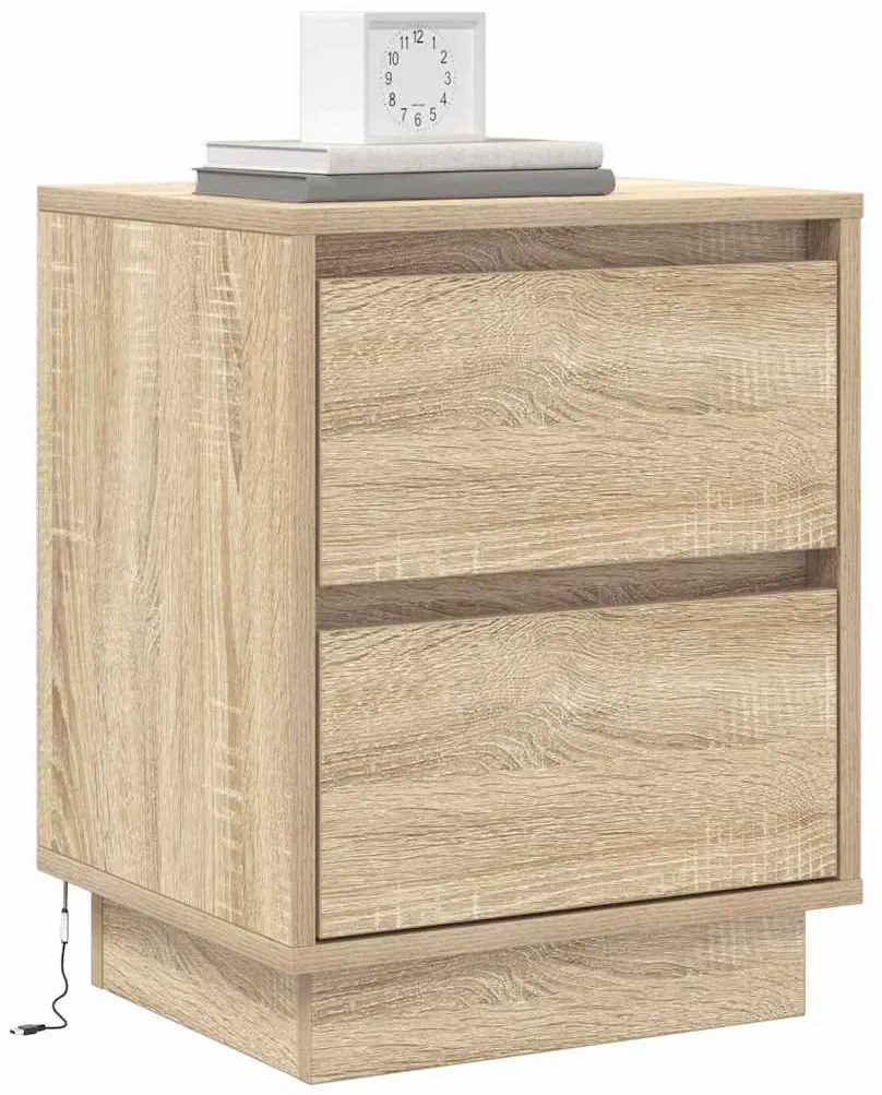 vidaXL Κομοδίνο με Sonoma Δρυς 39 x 34.5 x 50 εκ. Επεξεργασμένο ξύλο