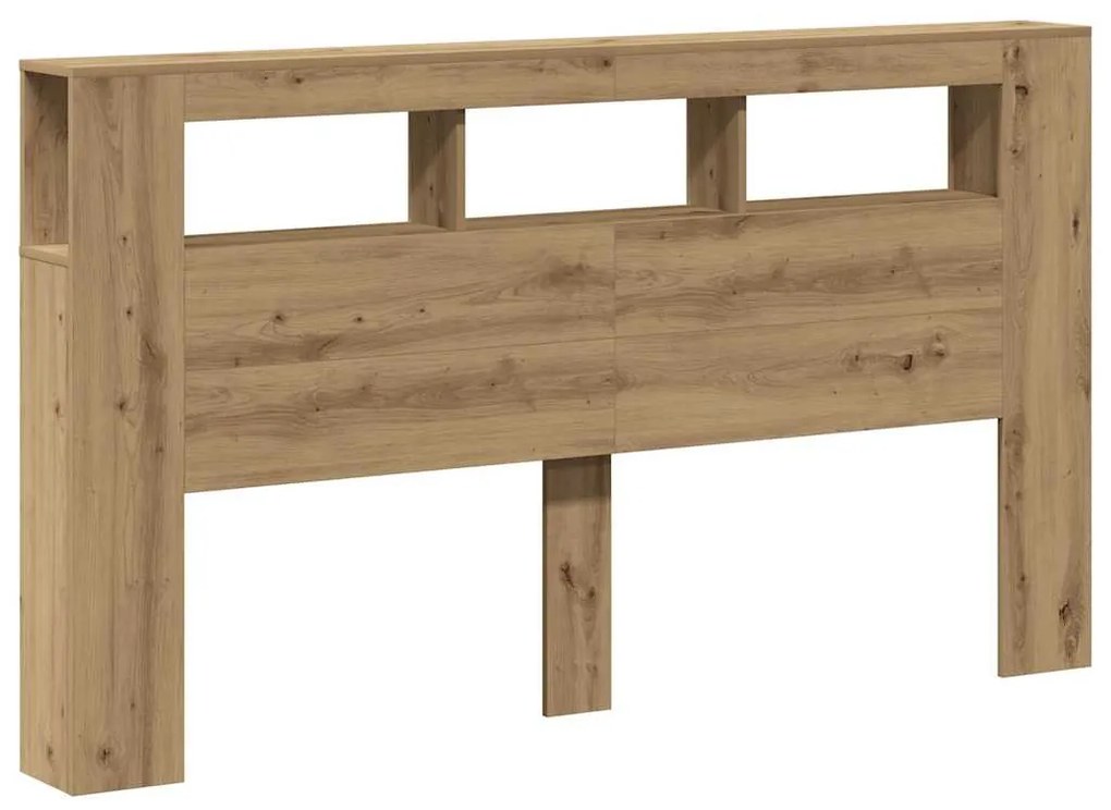 vidaXL LED κεφαλάρι Artisan Oak 180x18,5x103,5 cm Κατασκευασμένο ξύλο