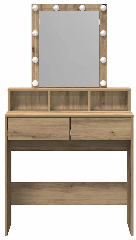 vidaXL Κομμωτήριο artisan δρυς 80 x 41 x 144.5 εκ Επεξεργασμένο ξύλο