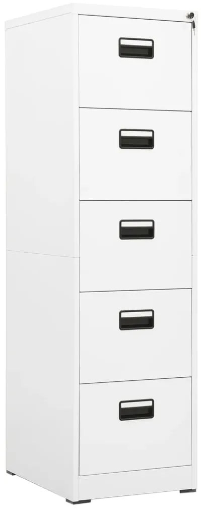 vidaXL Αρχειοθήκη Λευκή 46 x 62 x 164 εκ. από Ατσάλι